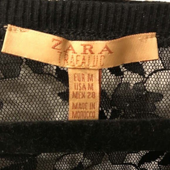 🎸Zara Sheer Plaid & Lace Top🎸 - Picture 5 of 8